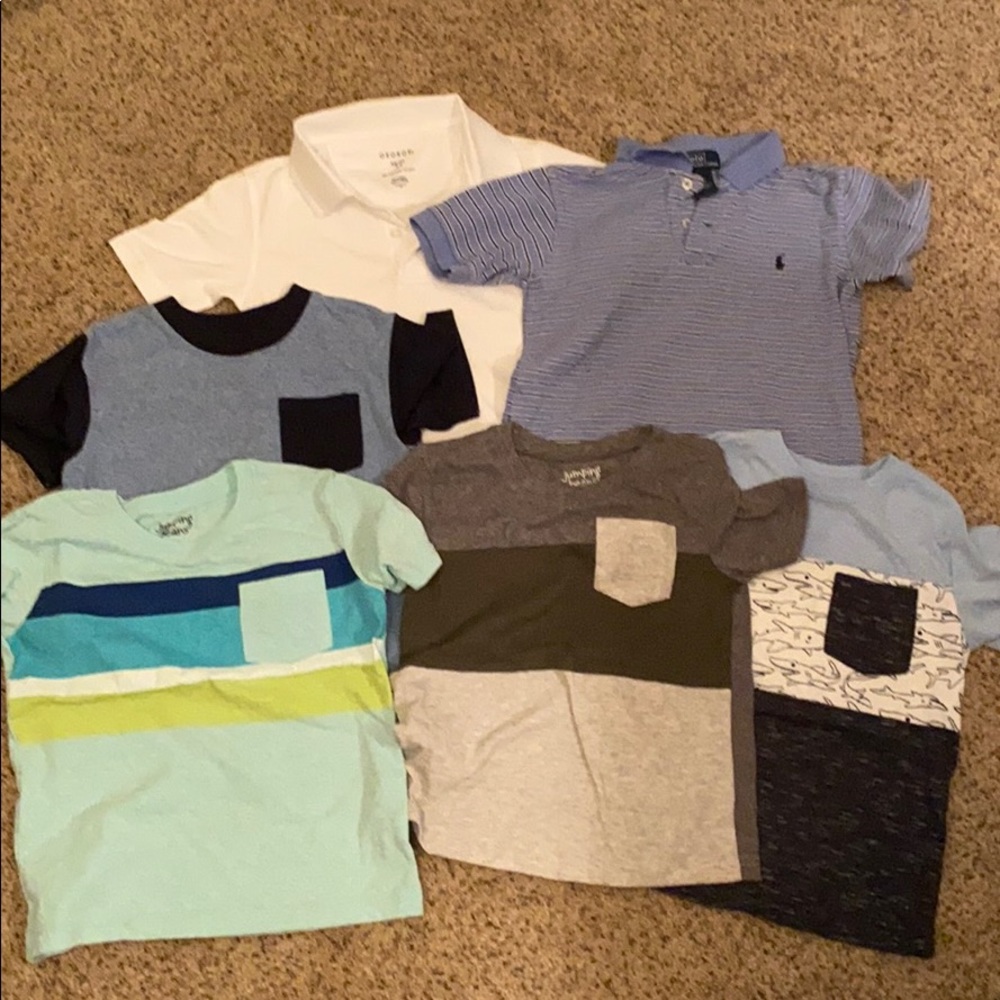 Lot of 6 boys 5T shirtsleeve shirts